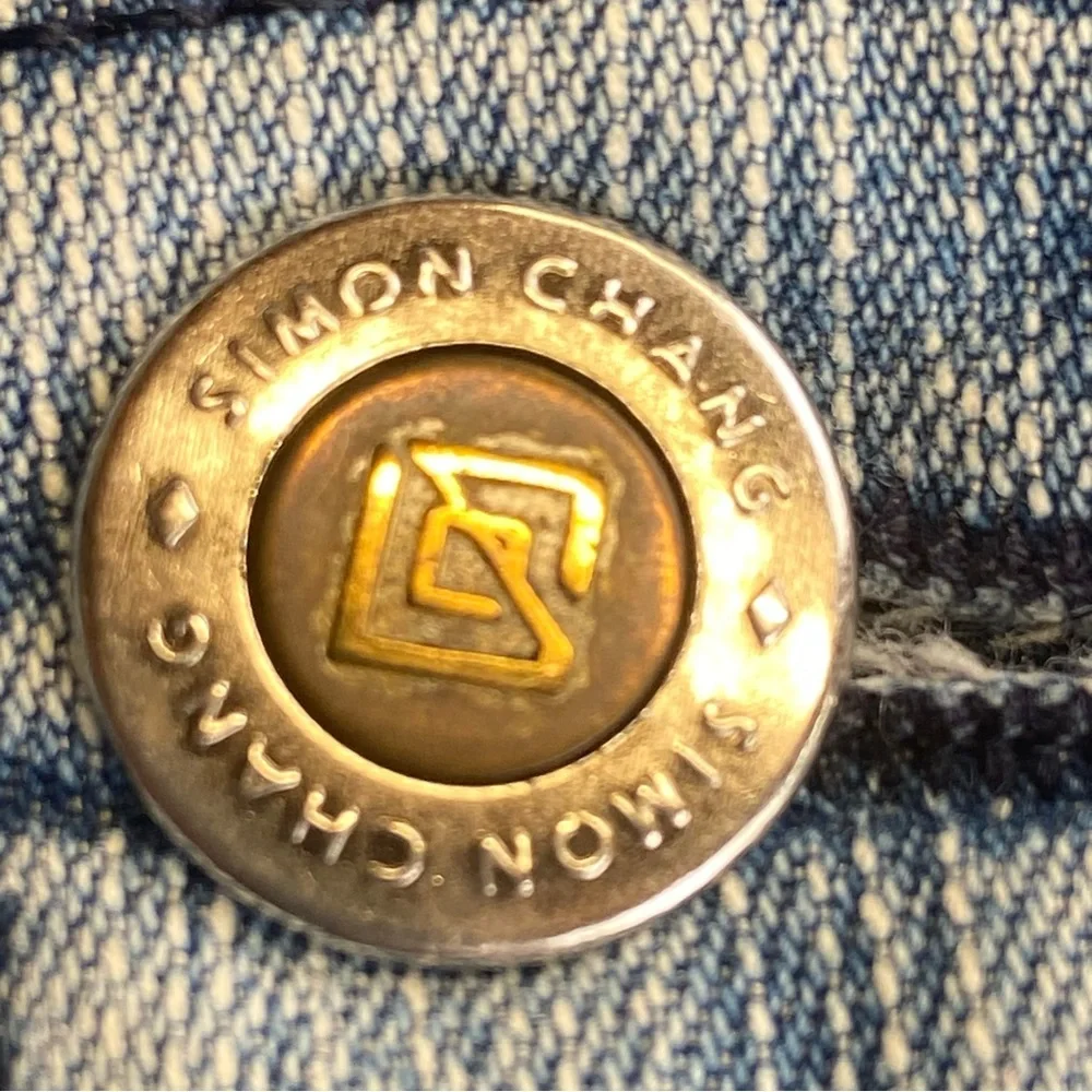 Simon Chang Size 10 Wide Leg Cropped Denim Vintage Lightweight 1970's.Light Wash - Picture 11 of 14